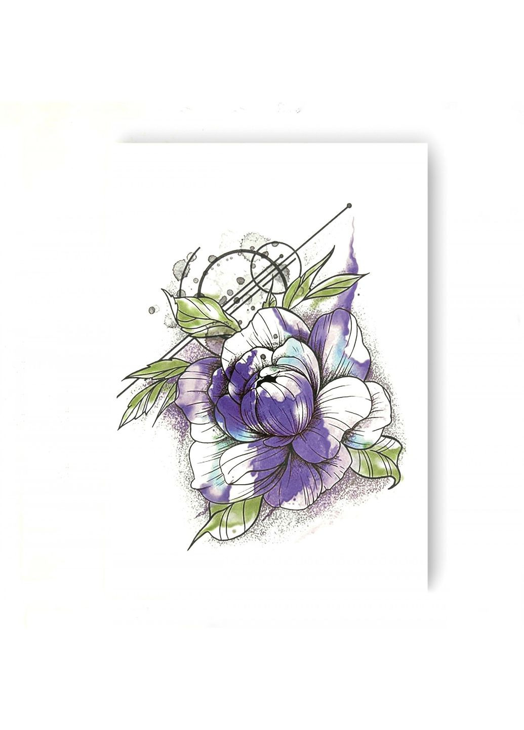 Тимчасове водостійке тату "Фіолетова троянда No Brand (312538005)