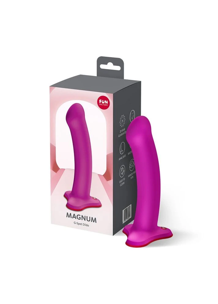 Фалоімітатор MAGNUM Black, дуже гнучкий, довжина 18,3 см, діаметр 3,7 см Fun Factory (388405153)
