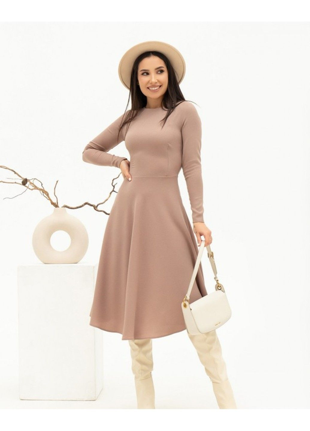 Бежевое повседневный платье 13692 xl бежевый ISSA PLUS