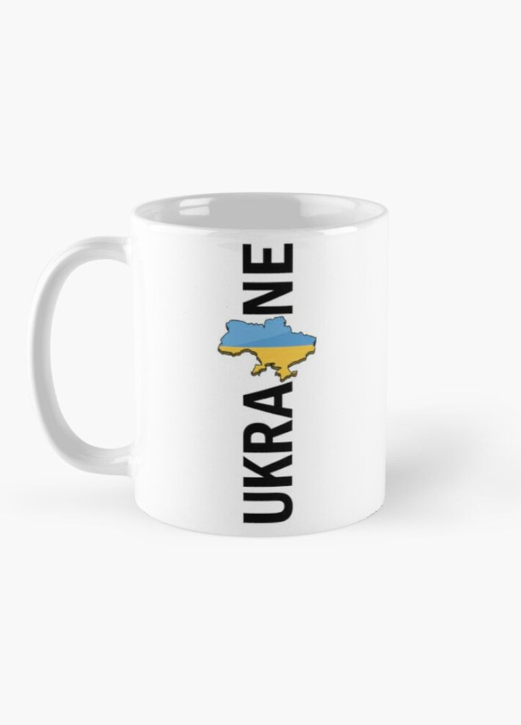 Чашка Керамическая Кружка с принтом Ukraine карта 3 Белая 330 мл Orca (317320298)