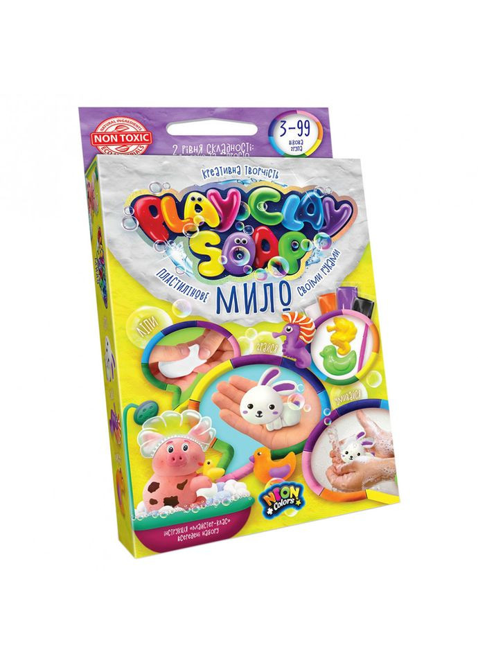Набор креативного творчества "Пластилиновое мыло" PCS-02 Play Clay Soap, мал, укр, 4 цвета Зайчик Danko Toys (301834477)