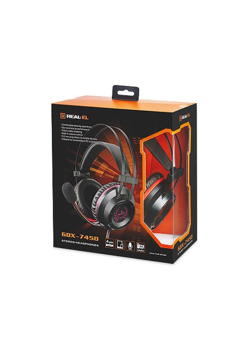 Наушники GDX-7450 игровые c подсветкой и микрофоном 4pin + PC Real-El (333824418)