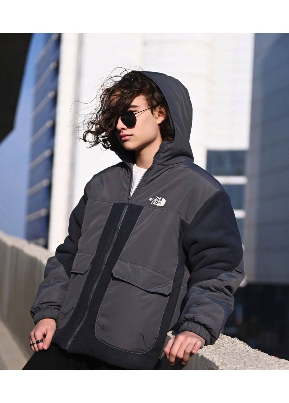 Серая демисезонная куртка осенняя на мальчика подростка Nositi