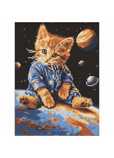 Алмазная мозаика Звездный котик 30 х 40 см (AMO8167) Ідейка (370968162)
