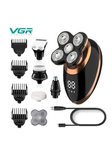 Бритва 5 в 1 VGR V-316 Водонепроницаемая Аккумуляторная С LED дисплеем Mirascreen (363833431)