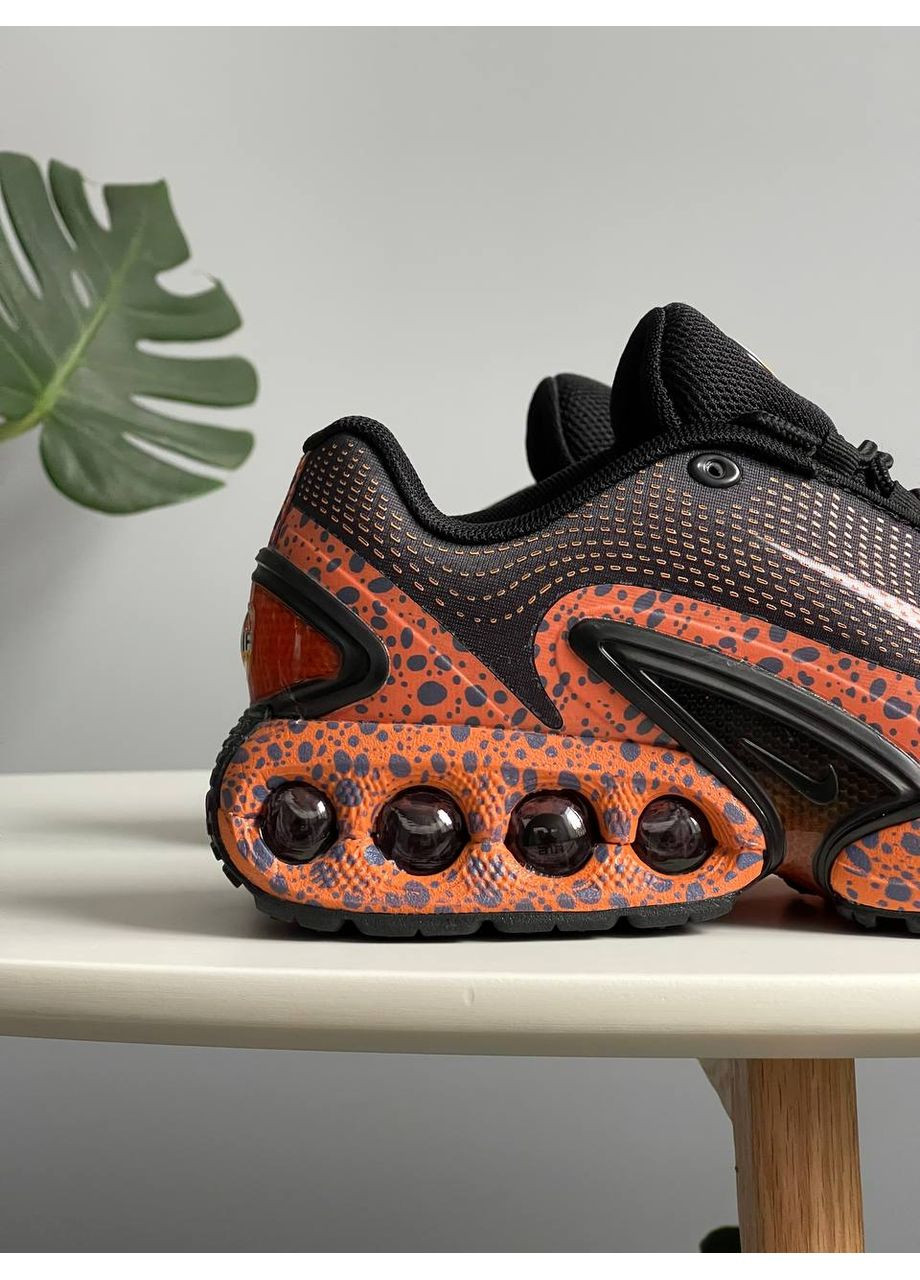Кроссовки женские и мужские Nike Air Max DN safari black orange | Найк Аир Макс ДН черные оранжевые No Brand оранжевые демисезоны (361433178)
