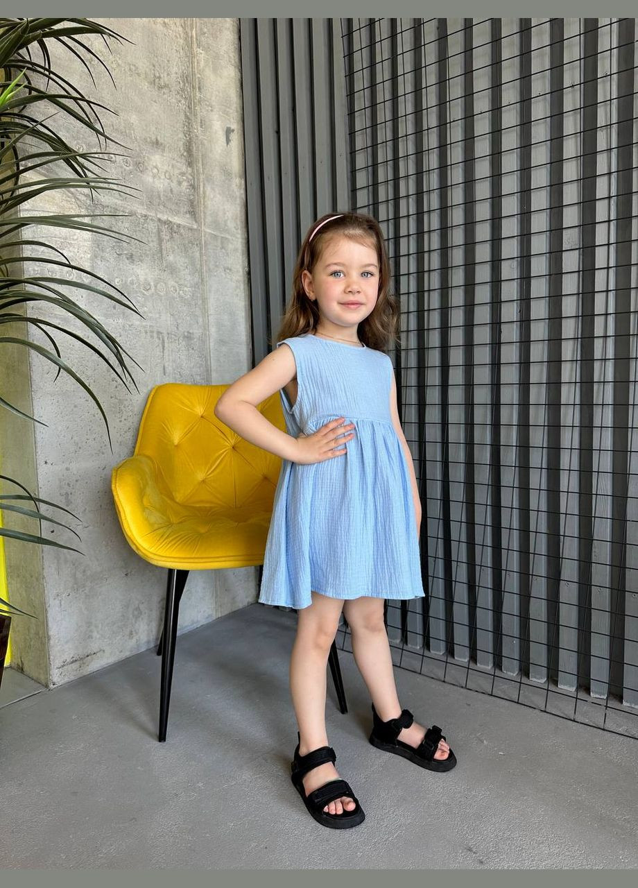 Блакитна дитяча сукня з мусліну Adelante (330105720)