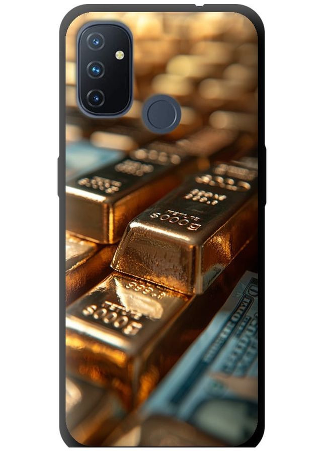 TPU черный чехол 'Сияние золота' для Endorphone OnePlus Nord N100 (291129954)