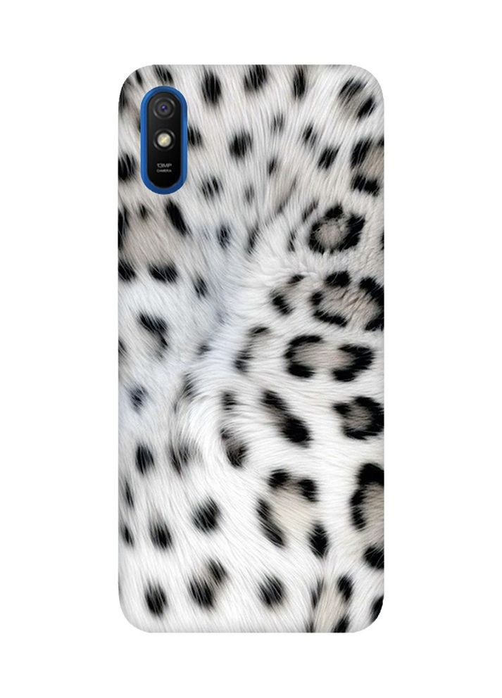 Матовий чохол з рожевими боками на Xiaomi Redmi 9A Білий леопард (принт 398) Creative (355407122)