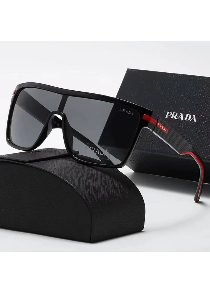 Мужские солнцезащитные очки маска Pr 0110 black No Brand (383975315)