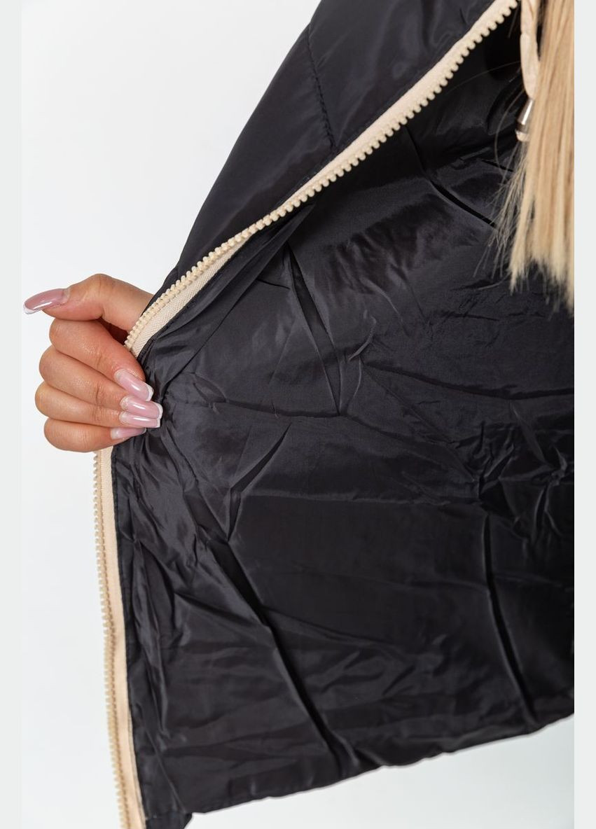 Чорна демісезонна куртка жіноча демісезонна, колір чорний, Ager