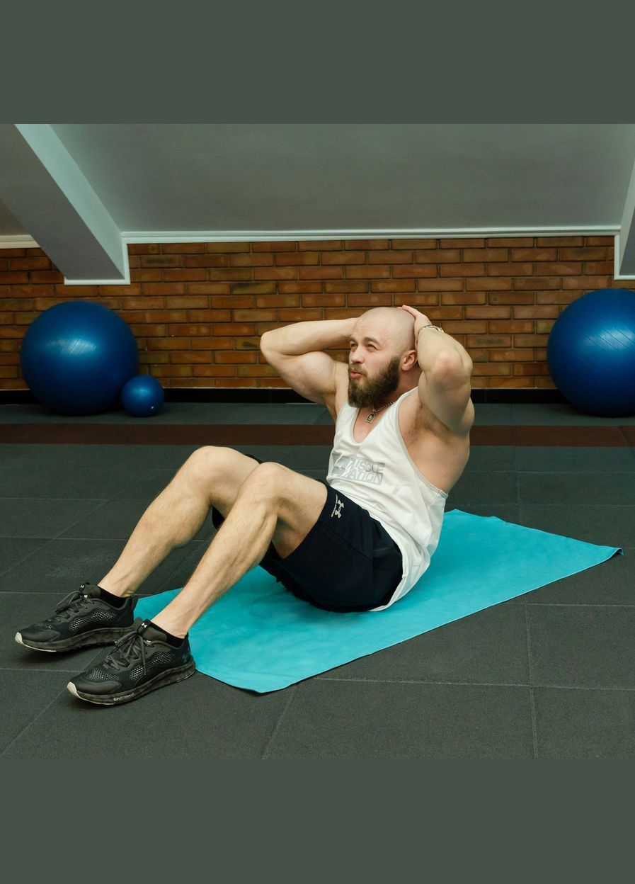 Набір спортивних рушників 2 шт з мікрофібри 50х90 + 70х140 Тіфані Love You блакитний