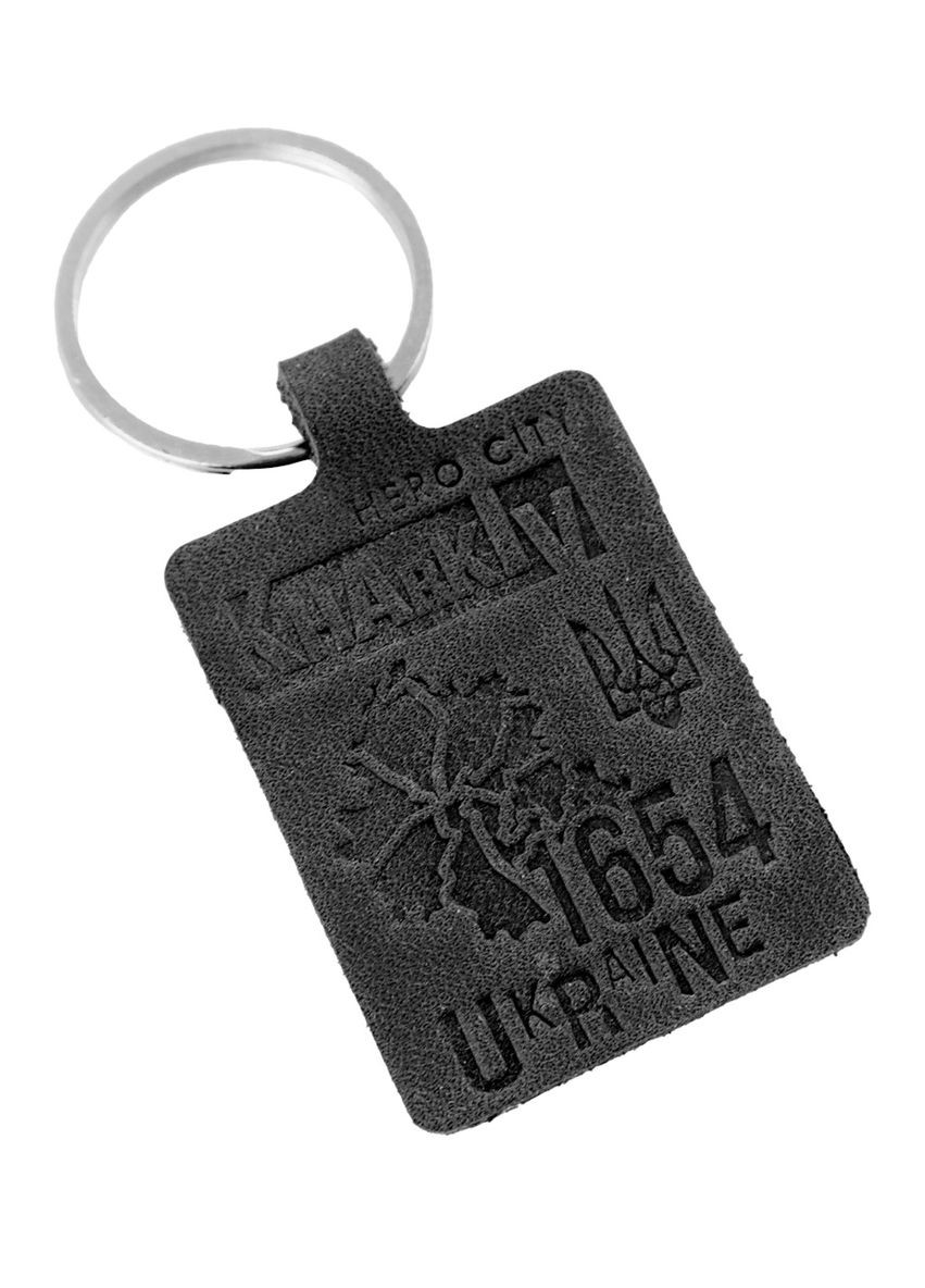 Брелок кожа с тиснением Харьков 1654 черный 4PROFI (361259427)
