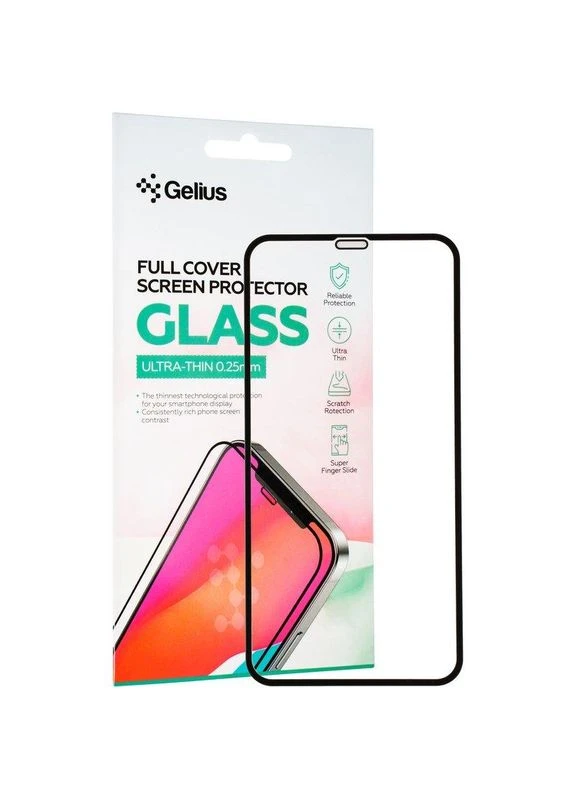 Захисне скло Full Cover Ultra-Thin 0.25mm для iPhone 11 Black Gelius (383908437)