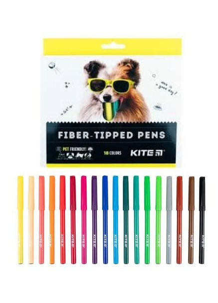 Фломастеры 18 цветов "Dogs" Kite (342416076)