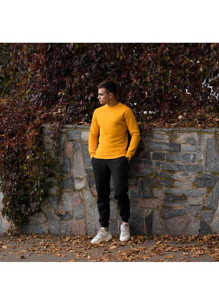 Жовтий світшот 007 зима жовтий Pobedov однотонний без декору (364864061)