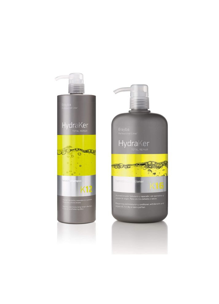 Набор по уходу за волосами K12 Keratin Шампунь 1000 мл + K16 Keratin Кондиционер 1000 мл Erayba (337989336)