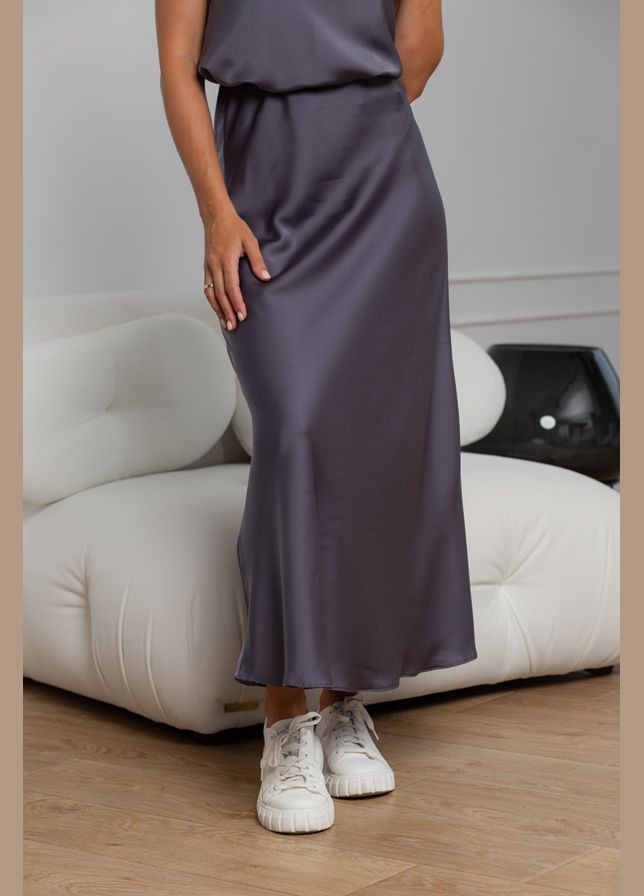Темно-серая вечерний юбка 24.2368 46(l)-48(xl) темно серый AKSAN