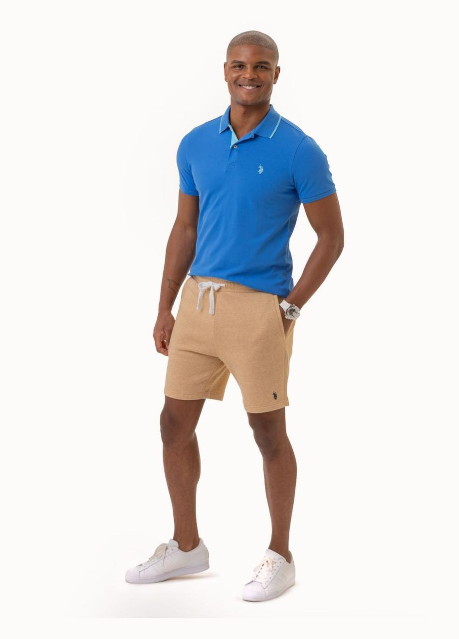 Синяя футболка-мужская футболка поло u.s.polo assn. slim fit stretch pique solid polo m синяя для мужчин U.S. Polo Assn.
