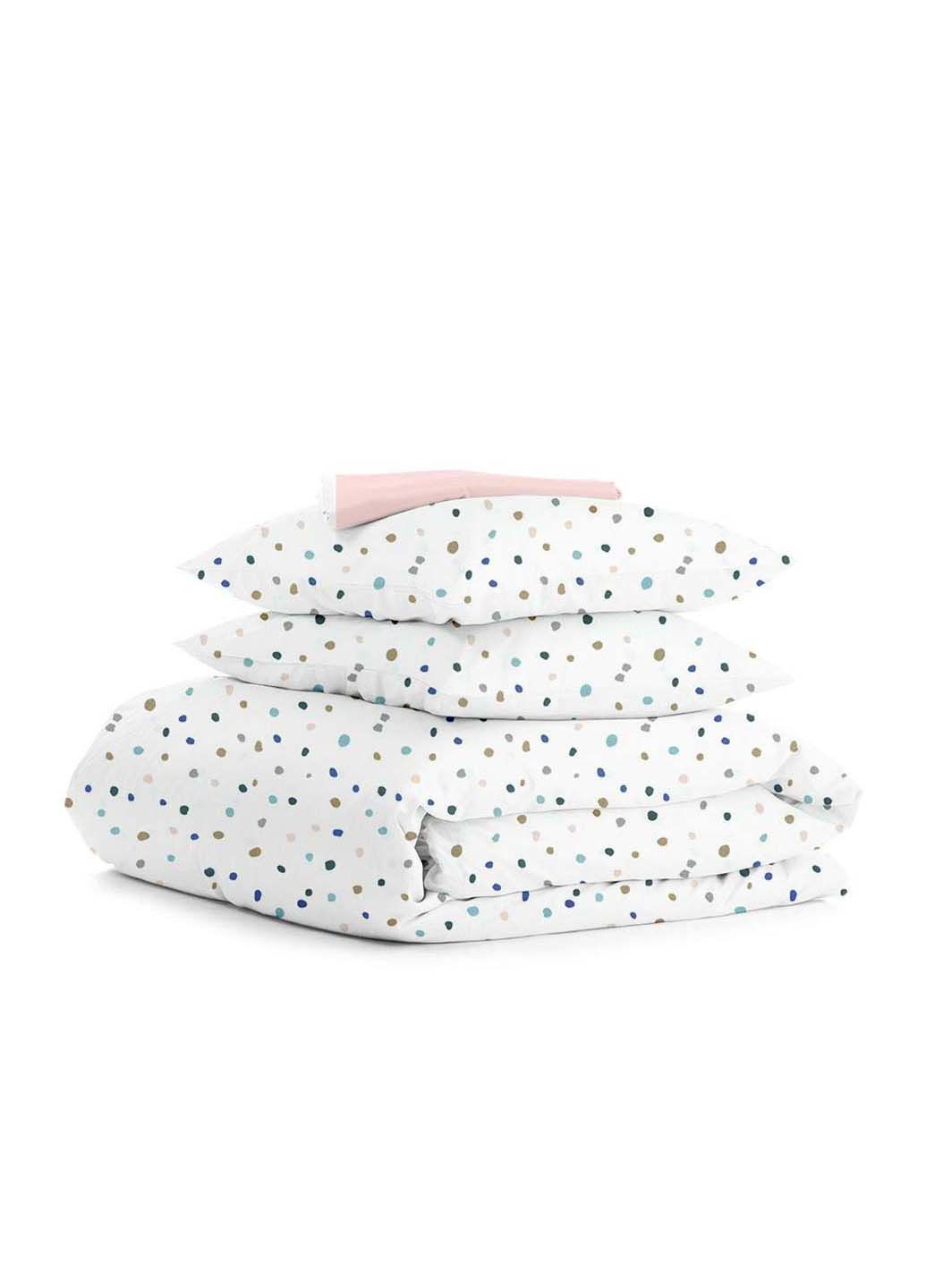 Євро комплект на резинці COLOR BLOTS CS4 Ранфорс 200х220 см Cosas (307387602)