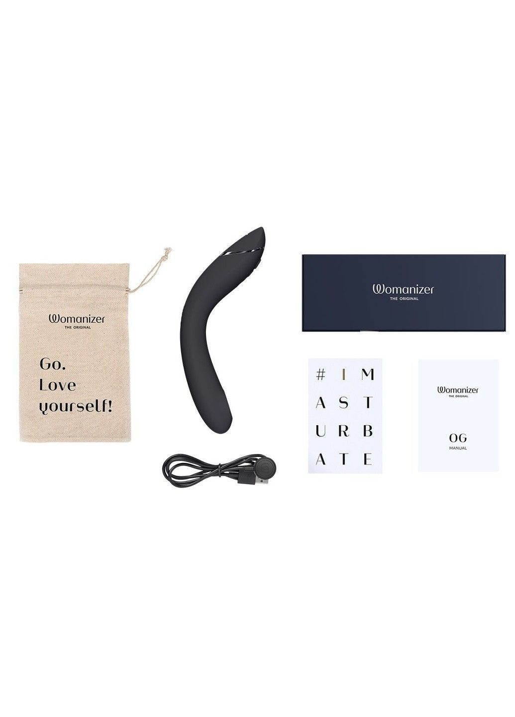 Вибратор для точки G с вакуумной стимуляцией OG Dark Grey Womanizer (315498273)