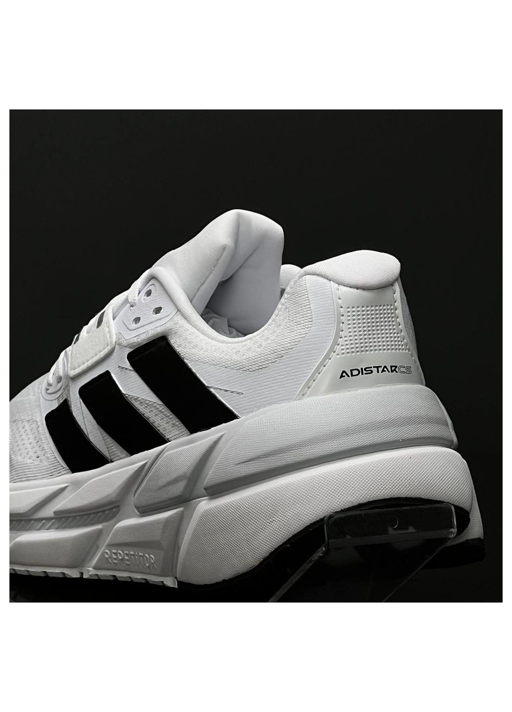 Белые демисезонные кроссовки мужские adidas white black No Brand ADISTAR 2.0