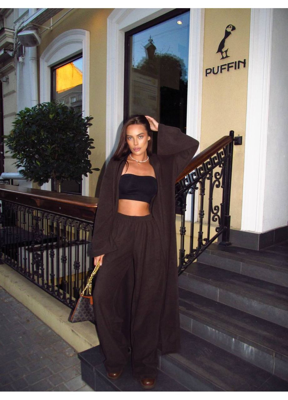 Жіночий костюм з кардиганом,штанами та поясом Україна (361850132)