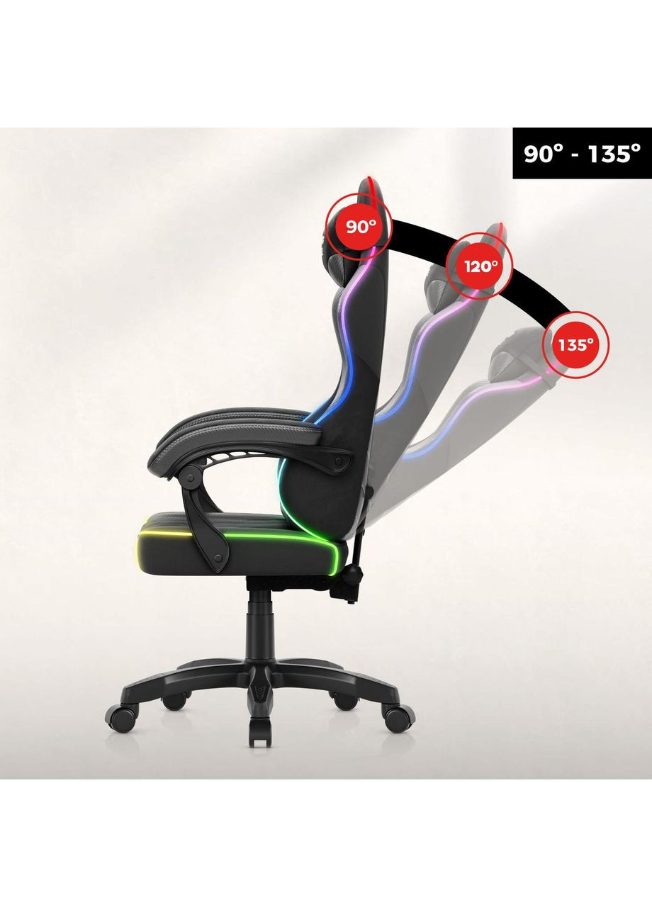 Компьютерное кресло Force 2.7 RGB Black ткань Huzaro (365310029)