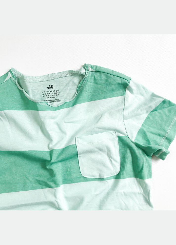 Зеленая футболка 140 см зеленый артикул л455 H&M