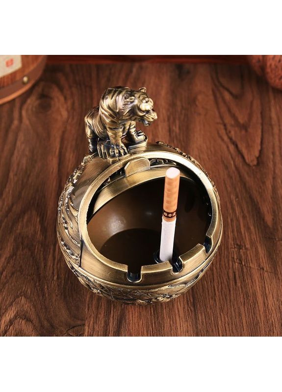 Металева попільничка рік Тигра (Колір Бронза) No Brand (314813413)