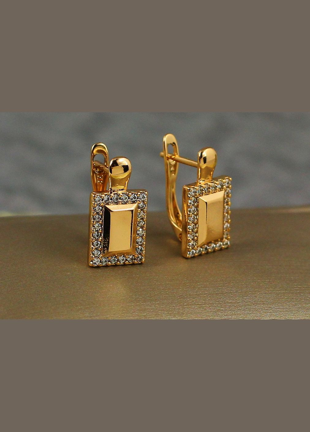 Сережки Монітор 1,6 см золотисті Xuping Jewelry (316432994)