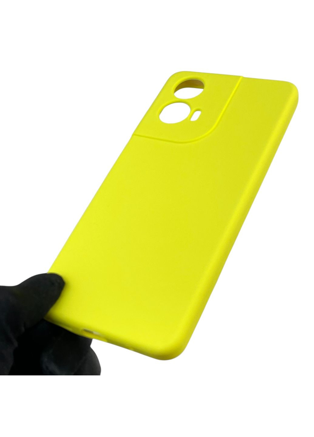 Чехол для Moto G24 (PB1E0003RS) силиконовый с микрофиброй нескользящий на моторола г24 желтый Motorola (366390771)