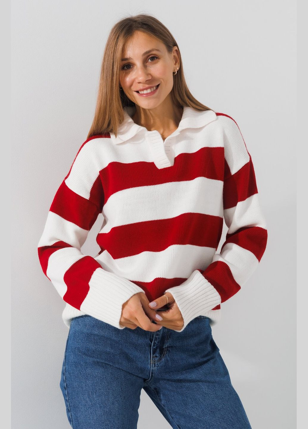 Комбінований зимовий джемпер з візерунком жіночий wtc02400 shop (2000990792150) джемпер LAWA