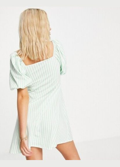 Белое кэжуал платье Asos в полоску