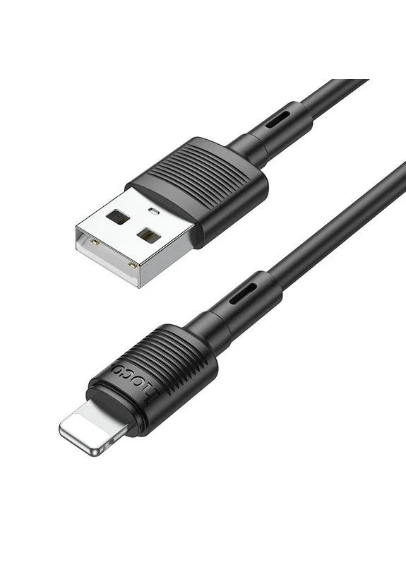 Кабель X83 USB to iP 2.4A, 1m, PVC, PVC connectors, Black Hoco (388967261)