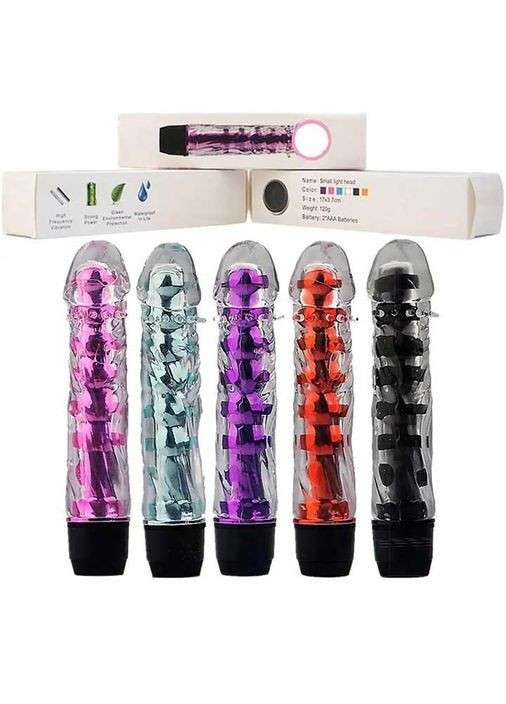 Силиконовый вибратор черного цвета. Нежный гелиевый вибратор с многоскоростной вибрацией No Brand (368669758)