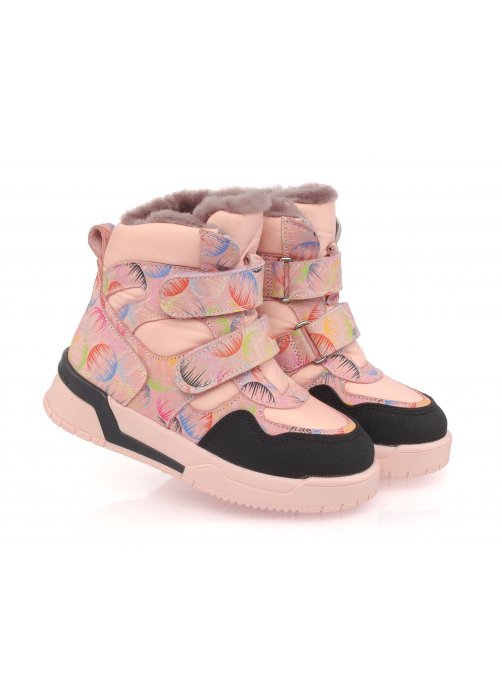 Розовые ботинки зимние 3612 для девочек розовые. размер 21 Topitop