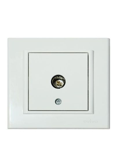 Розетка ТВ проходная белая MINA Ovivo Electric (346087240)