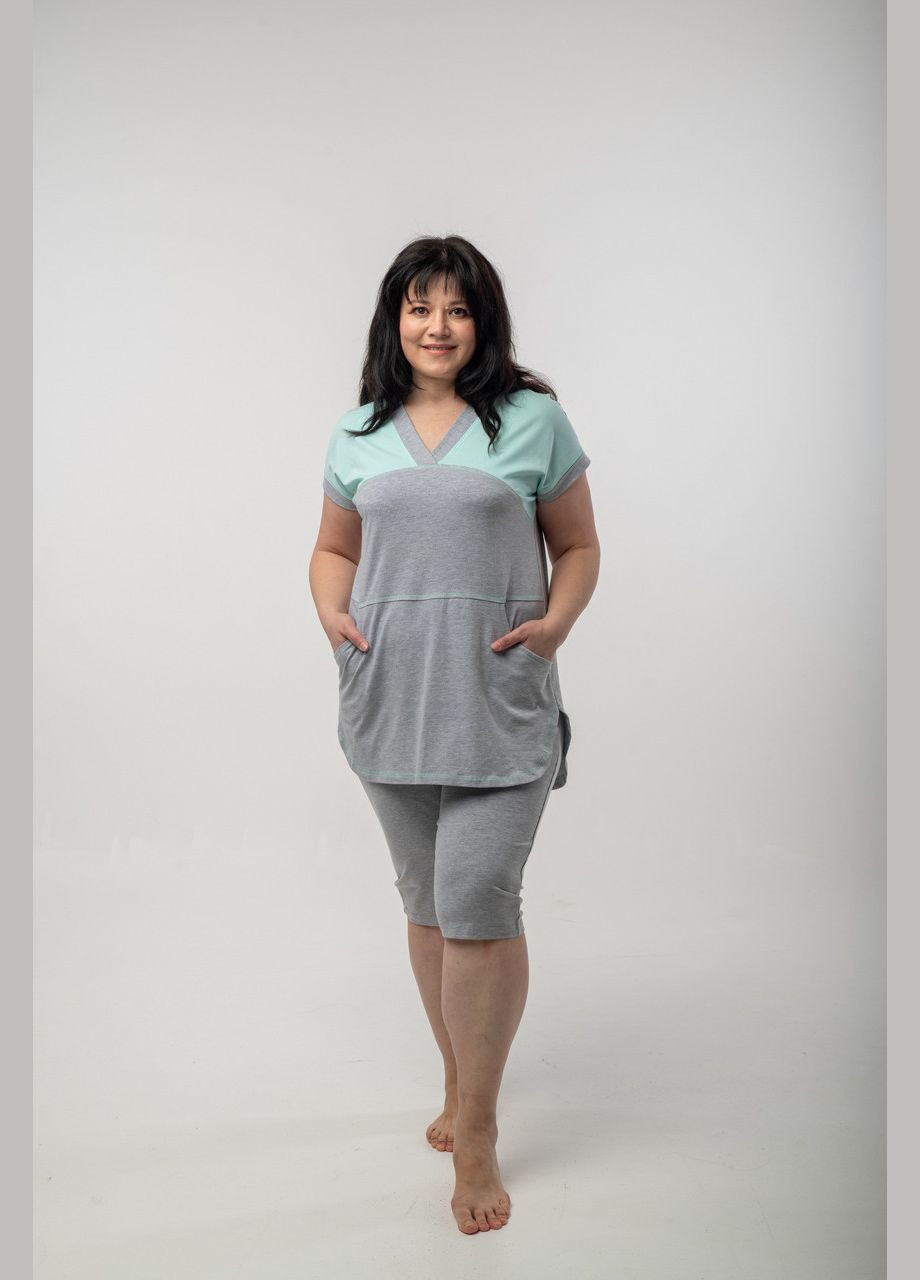 Женский костюм двухцветный: туника японка с бриджами V.O.G. (290664937)