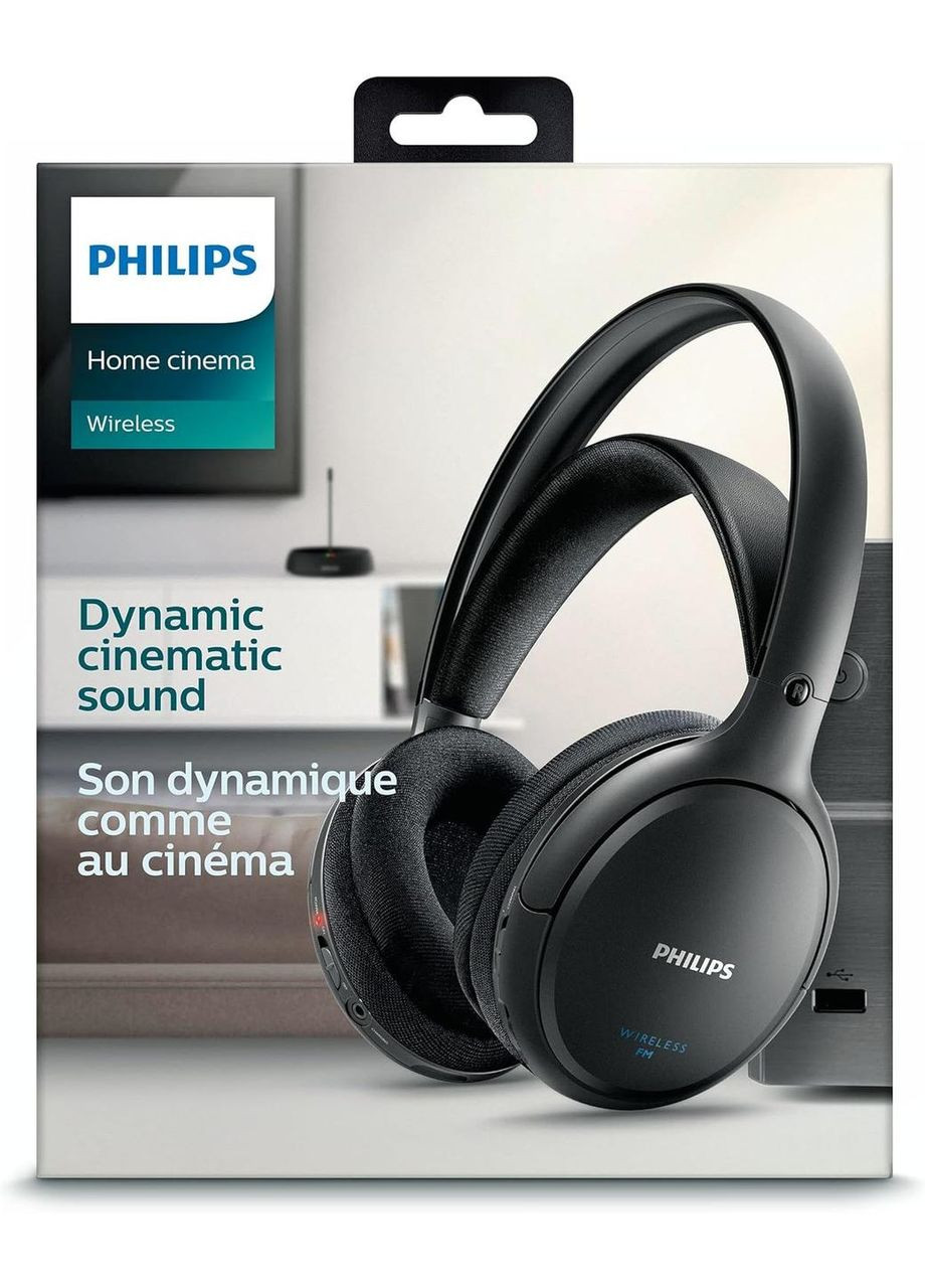 Беспроводные Hi-Fi наушники полноразмерные радионаушники для ТВ, музыки беспроводные с радиоканалом Philips (371644671)