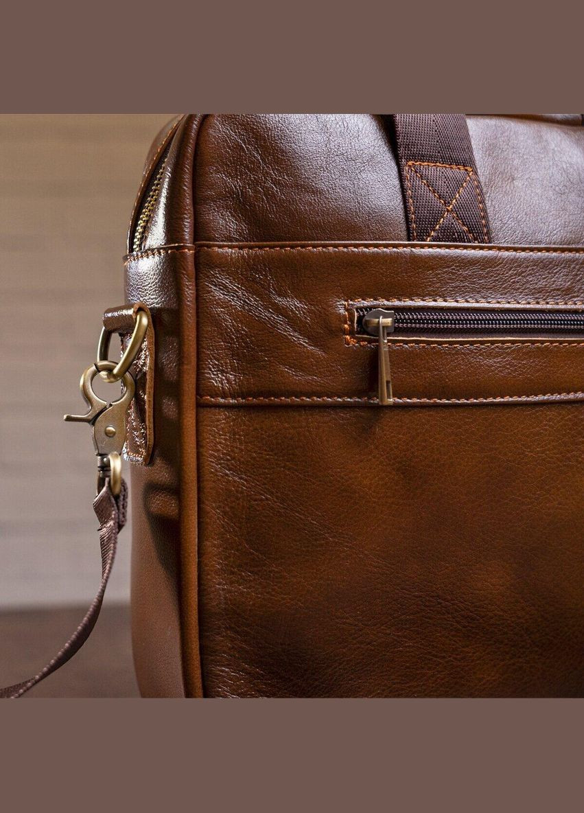 Шкіряний портфель чоловічий для ноутбука і документів коричневий розмір 40х30х7 см 14626 Vintage (362418013)