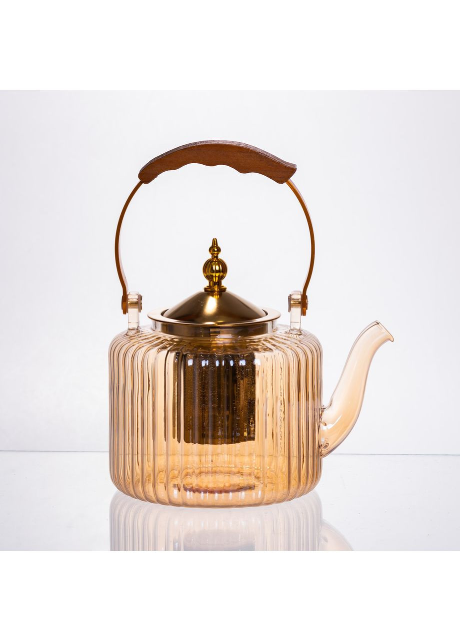 Набор для заваривания чая со стеклянным чайником и 6 чашками, 64486-38 Yiwu (369673502)