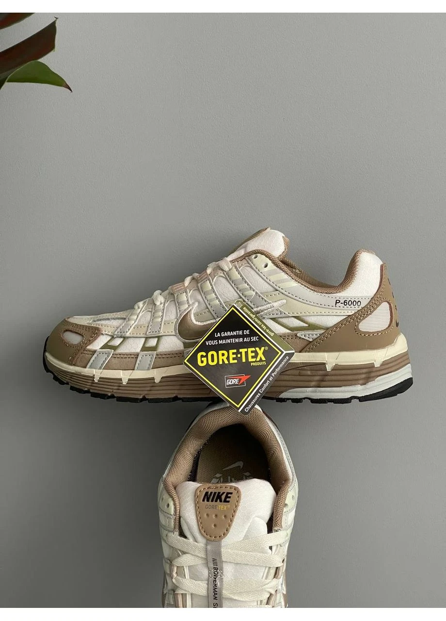 Коричневые демисезонные кроссовки мужские и женские nike p-6000 hangul day gore-tex найк р-6000 коричневые No Brand