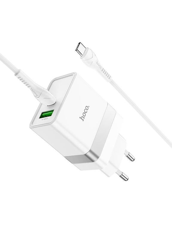 Зарядний пристрій N21 Extension speed charger set 30w USB + TypeC кабель Hoco (279554585)
