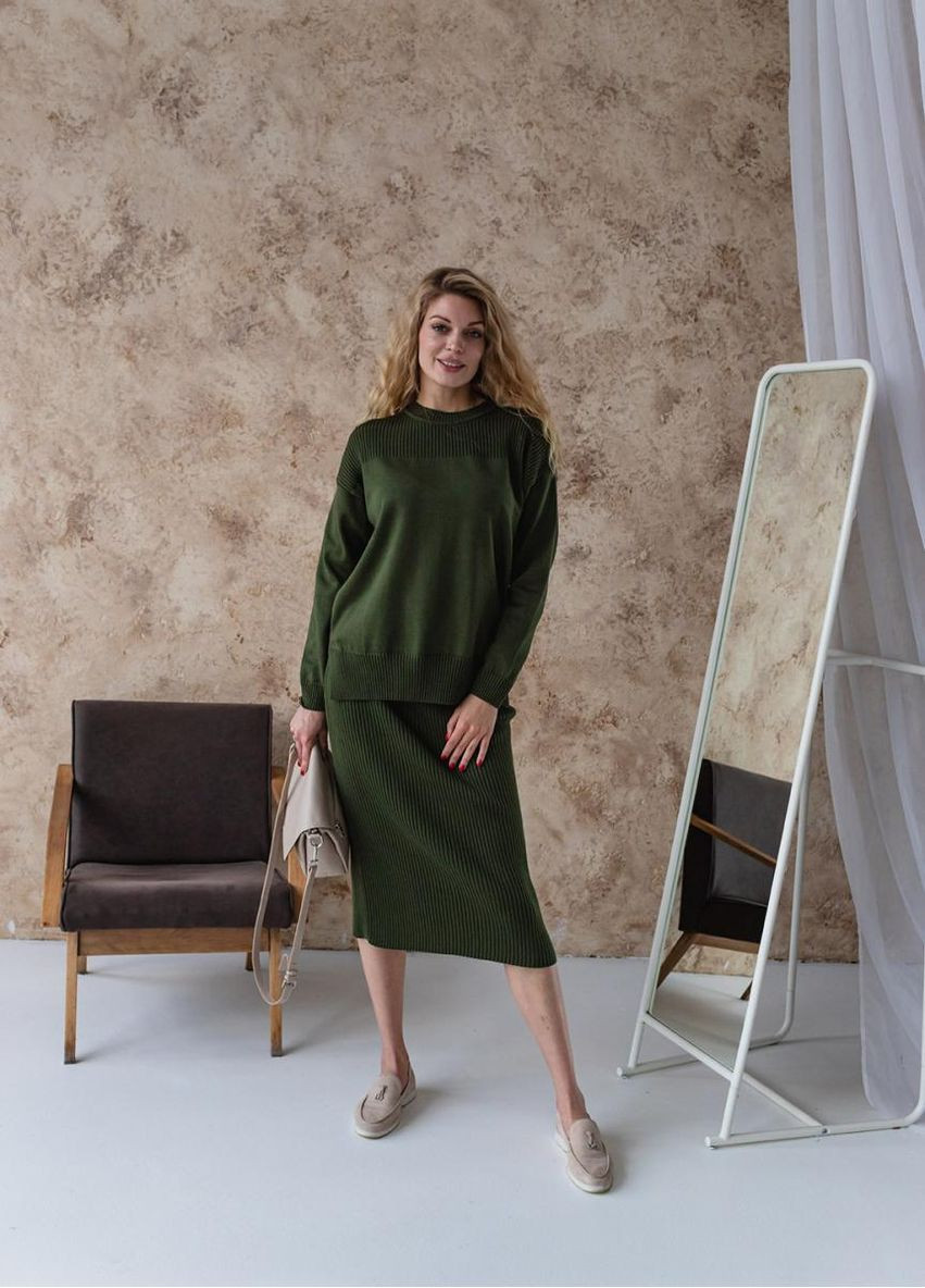 В'язана жіноча спідниця-міді Katrin ARTKNIT (ak33042p) Art Knit (366873174)