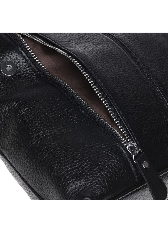 Сумка планшет через плече чоловіча із натуральної шкіри середня Чорний 37820 Borsa Leather (355245121)