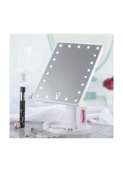 Косметичне настільне дзеркало з сенсорною LED-підсвіткою 20 діодами Po Fanu (365876977)