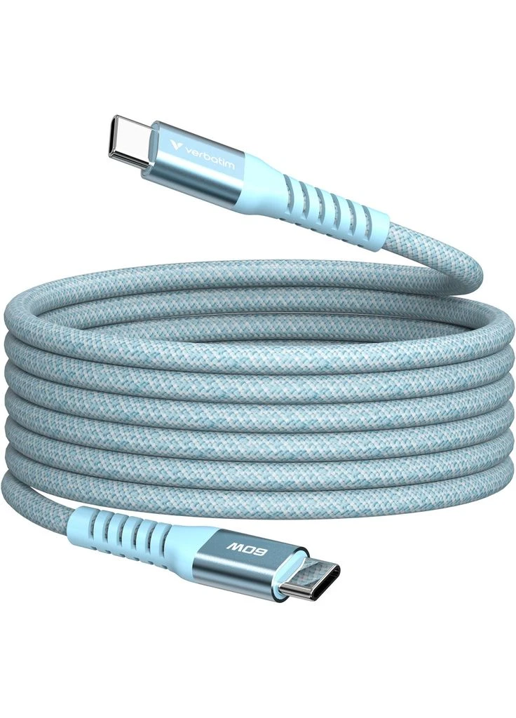 Дата USB-C кабель USB-C 1.2m Magnetic 60W blue (m469528) Verbatim USB-C to USB-C 1.2m Magnetic 60W blue (367072186)