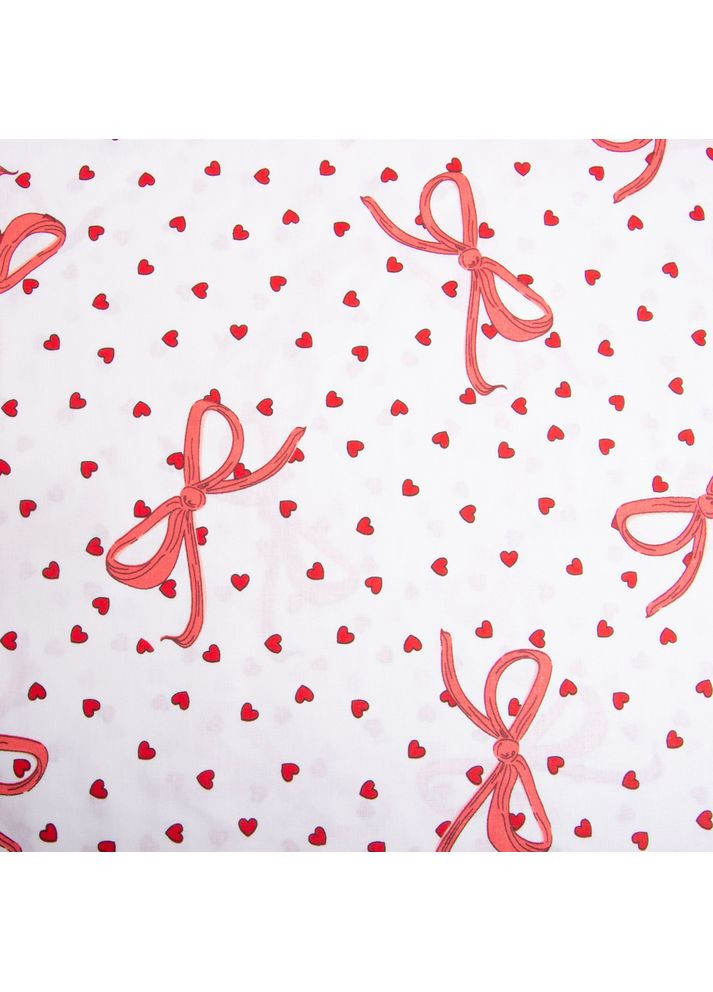 Тканина бязь ранфорс для постільної білизни, бавовна, 130 г/м2, 240 см 5,29409/1 Бантик/Сердечка IDEIA (369667953)
