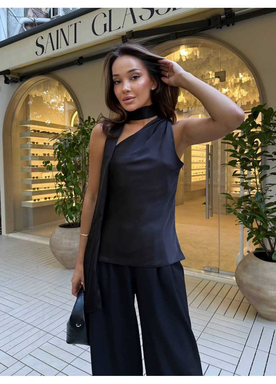 Чорна жіноча блузка FINO Mode